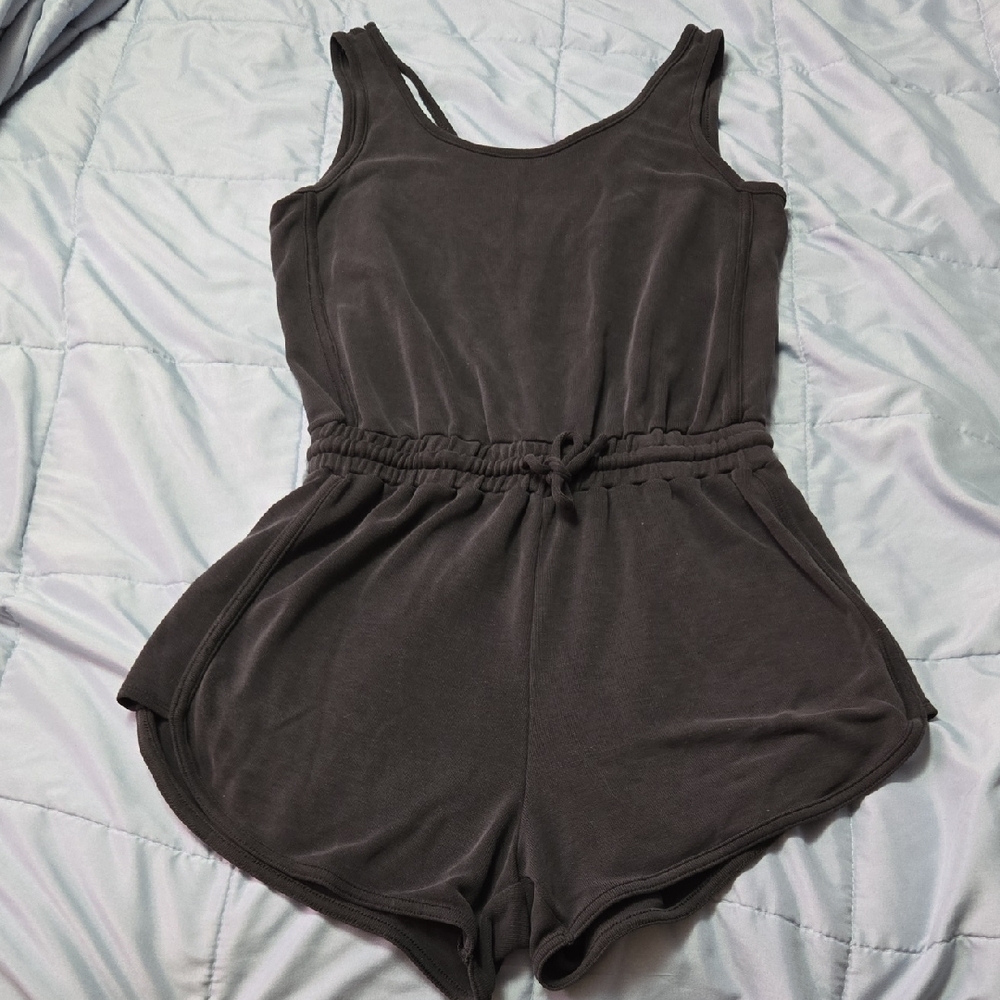 Athleta Charcoal Sleeveless Jumpsuit